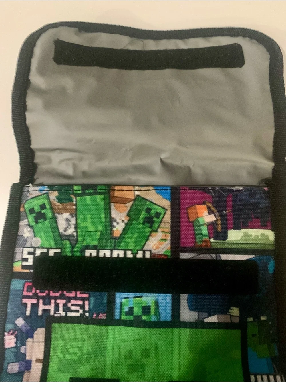 MINECRAFT Velcro Lunch Bag Pouch NWOT  3 for $15